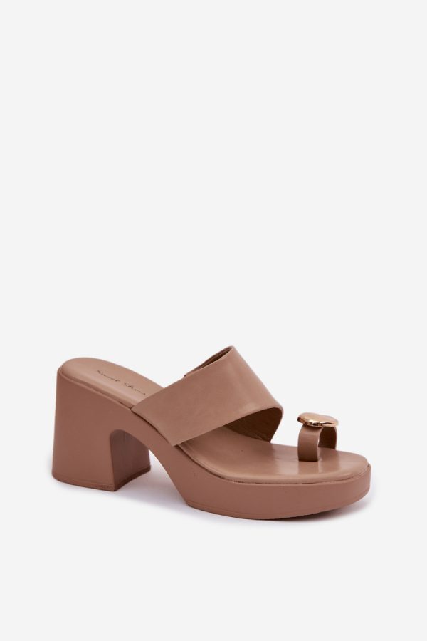 beige Heeled sandals model 225377 Step in style