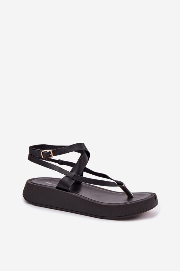 black Platform sandals model 225395 Step in style