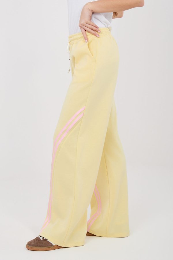 Yellow Tracksuit Trousers in Pants, Trousers, Shorts with Spandex, Polyester and Viscose