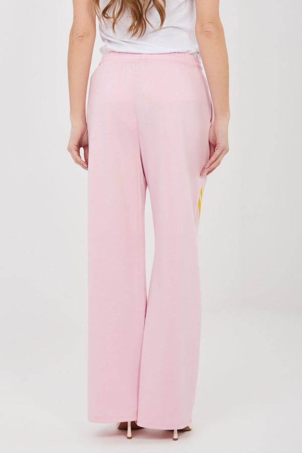 Pink Tracksuit Trousers in Pants, Trousers, Shorts with Spandex, Polyester and Viscose