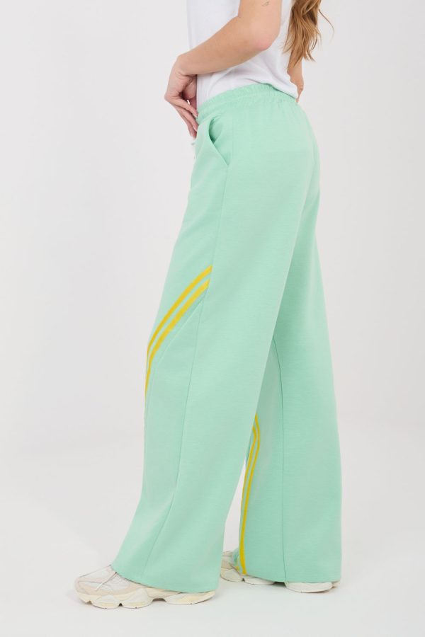 Green Tracksuit Trousers in Pants, Trousers, Shorts with Spandex, Polyester and Viscose