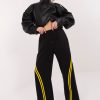 Black Tracksuit Trousers in Pants, Trousers, Shorts with Spandex, Polyester and Viscose
