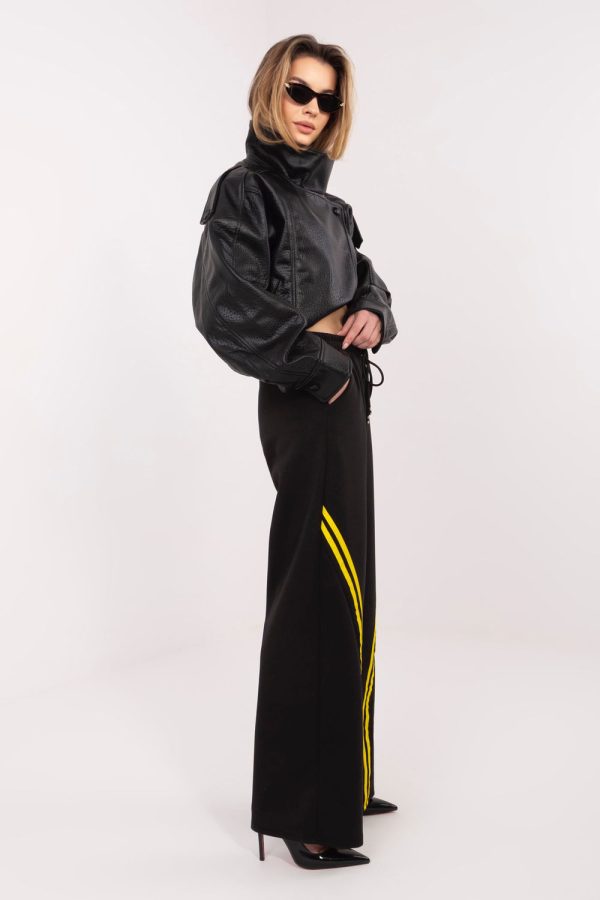 Black Tracksuit Trousers in Pants, Trousers, Shorts with Spandex, Polyester and Viscose
