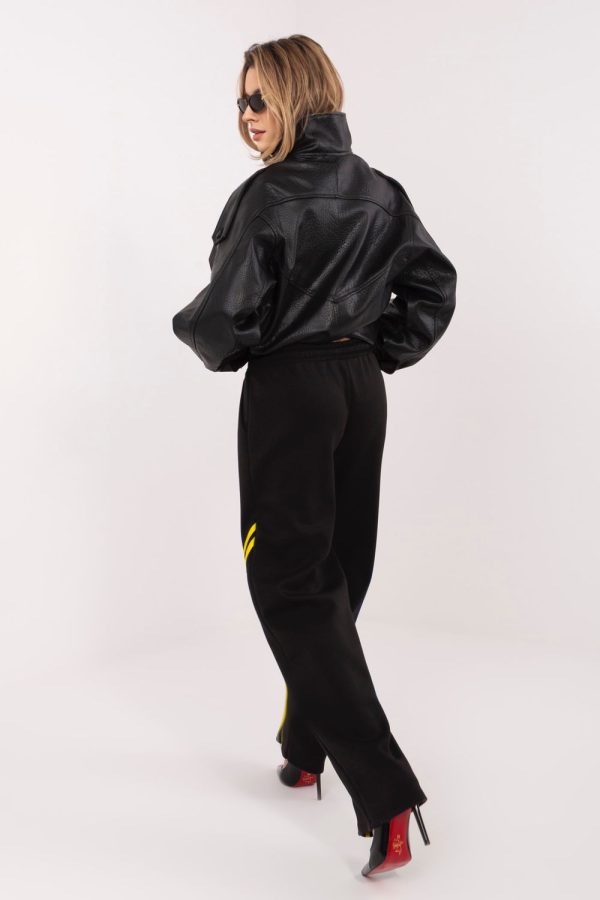 Black Tracksuit Trousers in Pants, Trousers, Shorts with Spandex, Polyester and Viscose