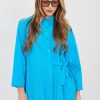 1117314 Blue Long Sleeve Shirt in Shirts For Women with Cotton and Spandex