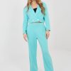 Blue Set in Pants, Trousers, Shorts with Spandex, Polyester and Viscose
