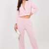 Pink Set in Pants, Trousers, Shorts with Spandex, Polyester and Viscose
