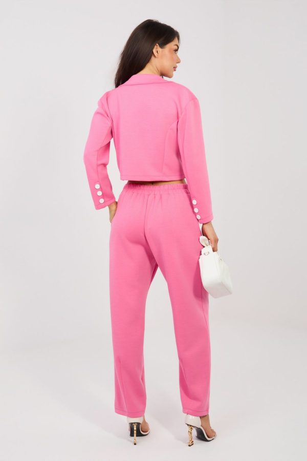 Pink Set in Pants, Trousers, Shorts with Spandex, Polyester and Viscose