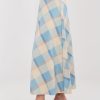 Blue Long Skirt in Skirts with Spandex and Polyester