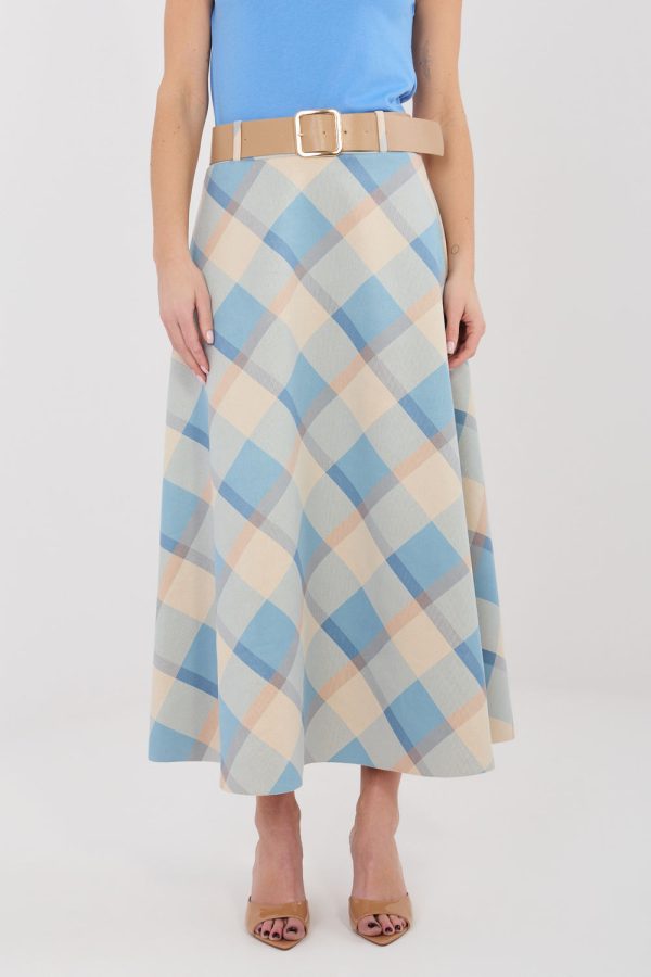 Blue Long Skirt in Skirts with Spandex and Polyester