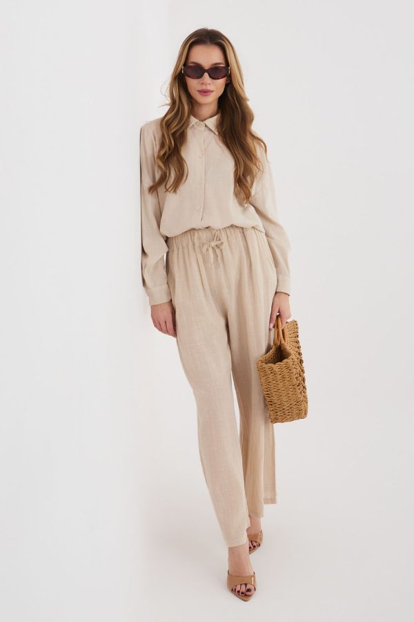 beige Women trousers model 225494 Italy Moda
