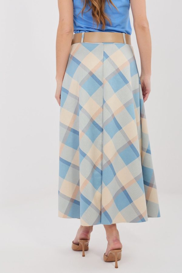 Blue Long Skirt in Skirts with Spandex and Polyester
