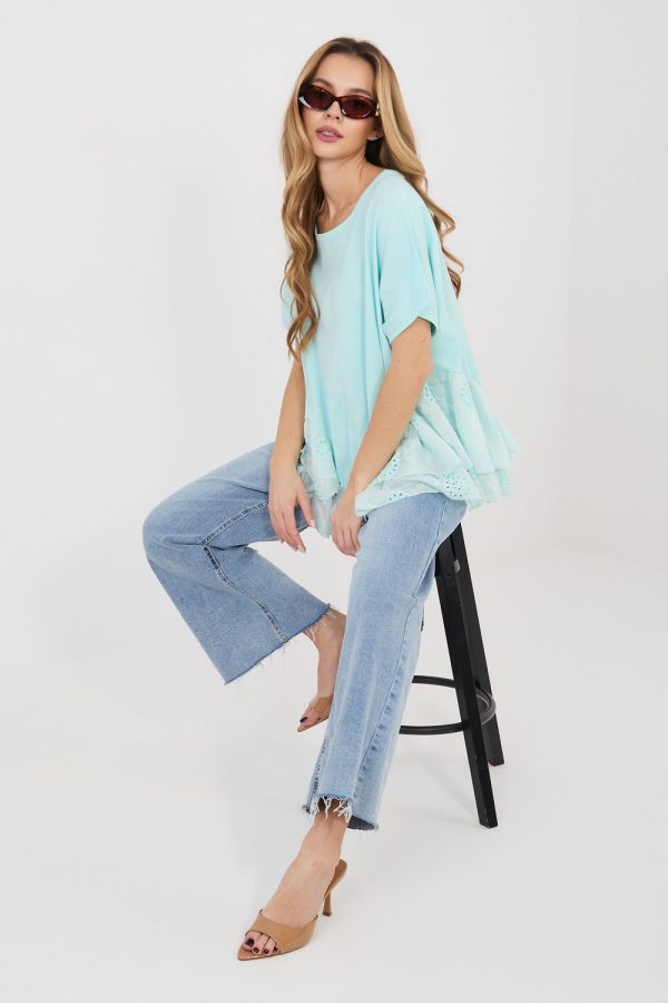 Green Blouse in Women`s Blouses, Tunics with Cotton