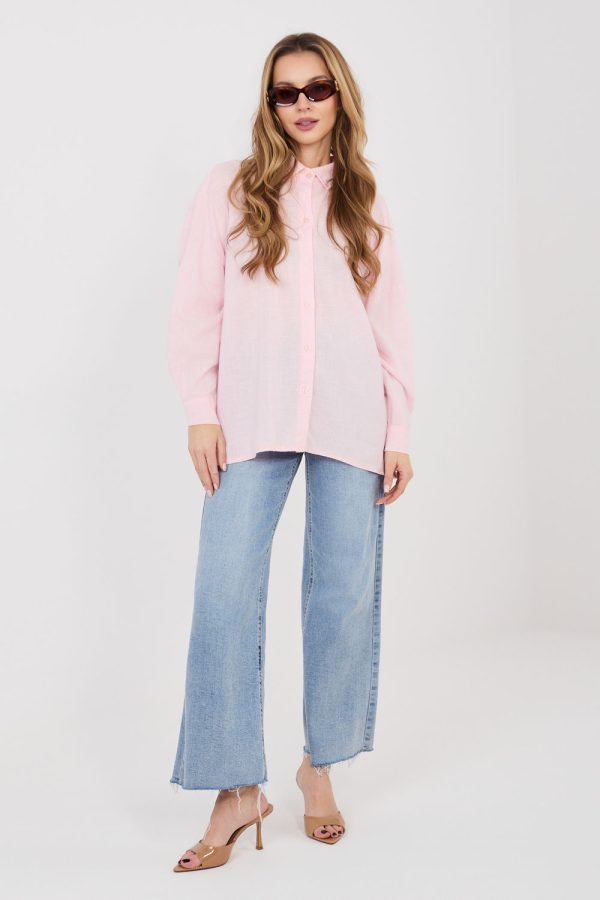 pink Long sleeve shirt model 225514 Italy Moda
