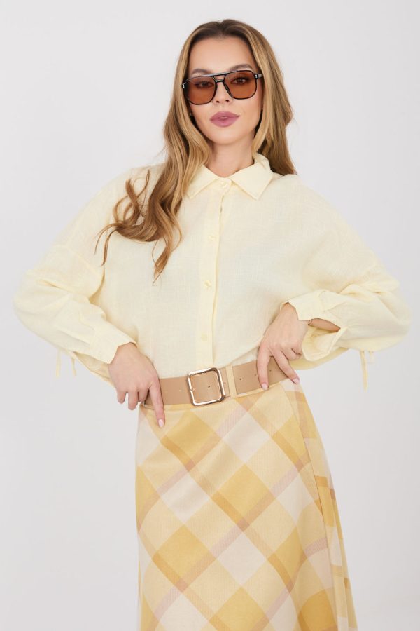 yellow Long sleeve shirt model 225515 Italy Moda