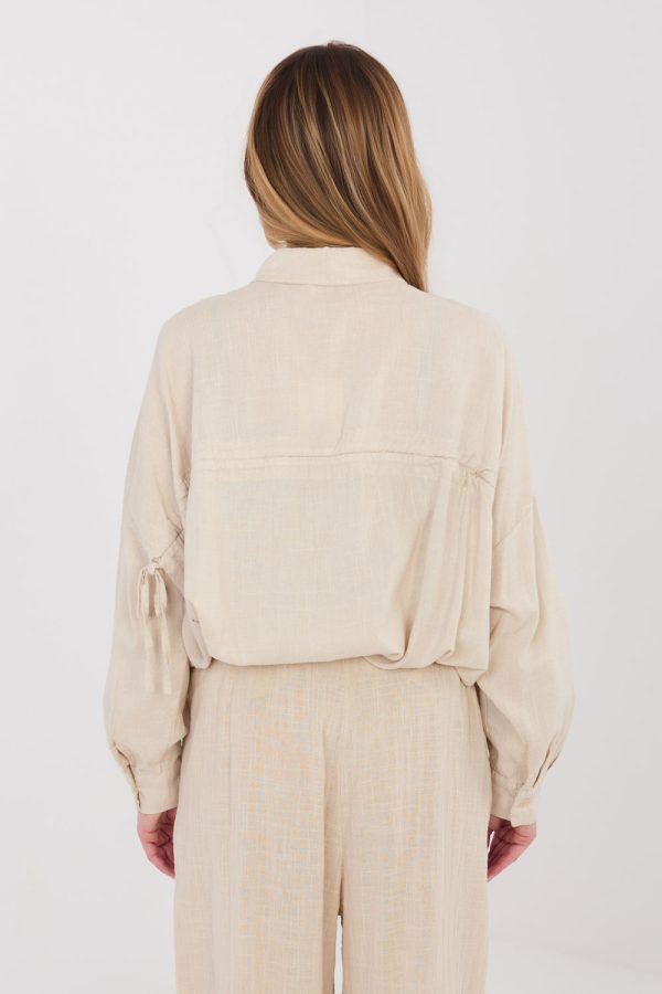beige Long sleeve shirt model 225516 Italy Moda
