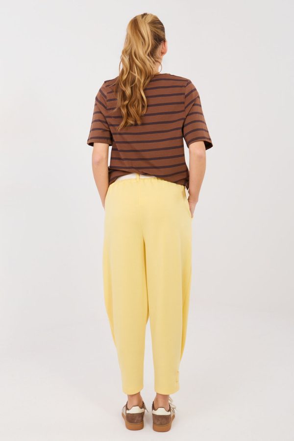 Yellow Tracksuit Trousers in Pants, Trousers, Shorts with Cotton, Spandex and Viscose