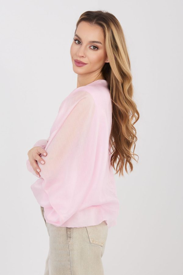 Pink Blouse in Women`s Blouses, Tunics with Lyocel and Polyester