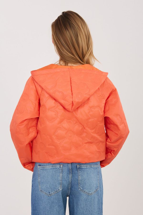 Orange Jacket in Women`s Coats, Jackets with Polyester
