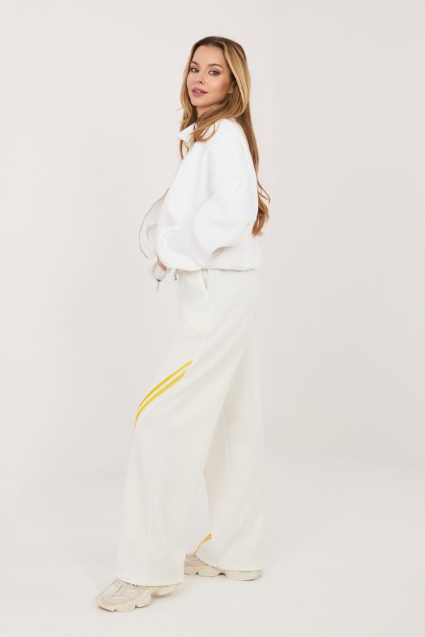 Beige Tracksuit Trousers in Pants, Trousers, Shorts with Spandex, Polyester and Viscose