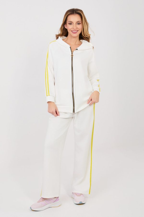 Beige Set in Pants, Trousers, Shorts with Spandex, Polyester and Viscose