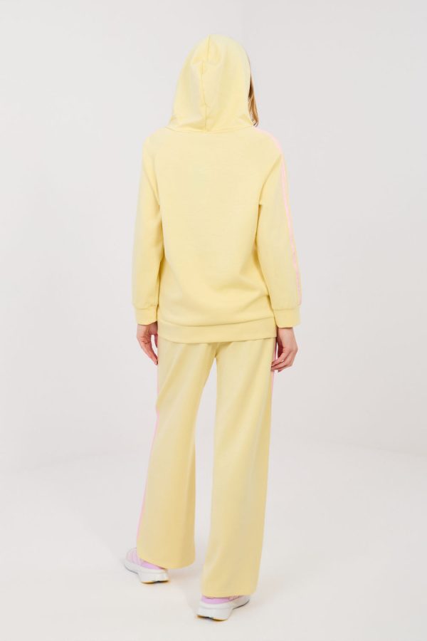 Yellow Set in Pants, Trousers, Shorts with Spandex, Polyester and Viscose