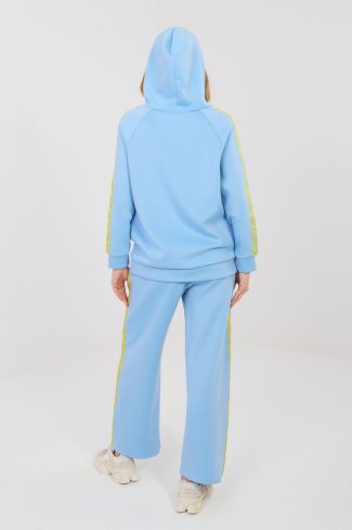 1117732 Blue Set in Pants, Trousers, Shorts with Spandex, Polyester and Viscose