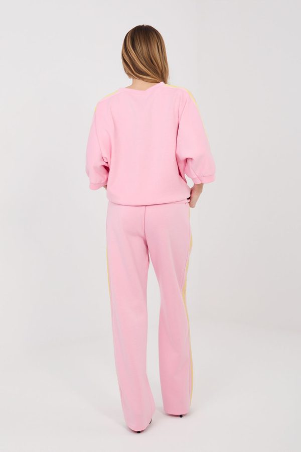 Pink Set in Pants, Trousers, Shorts with Spandex, Polyester and Viscose