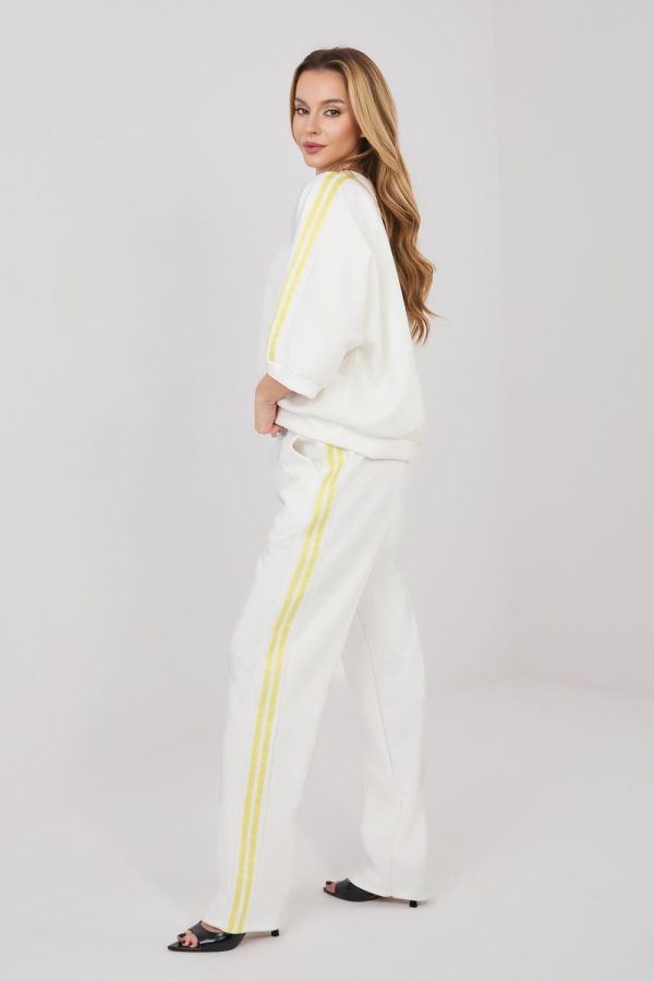 Beige Set in Pants, Trousers, Shorts with Spandex, Polyester and Viscose