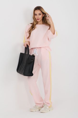 1117740 Pink Set in Pants, Trousers, Shorts with Spandex, Polyester and Viscose