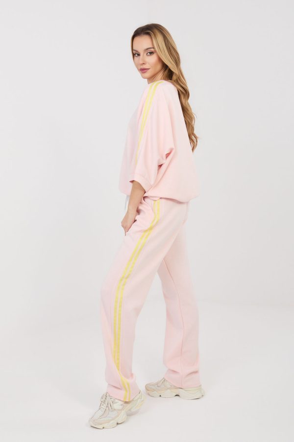 Pink Set in Pants, Trousers, Shorts with Spandex, Polyester and Viscose