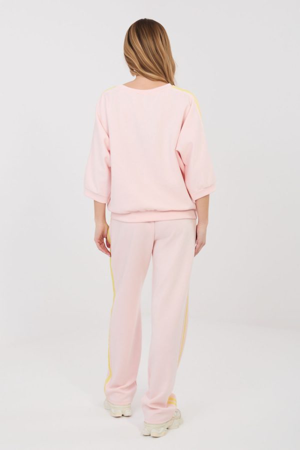 Pink Set in Pants, Trousers, Shorts with Spandex, Polyester and Viscose