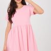 Pink Daydress in Day Dresses with Cotton and Spandex