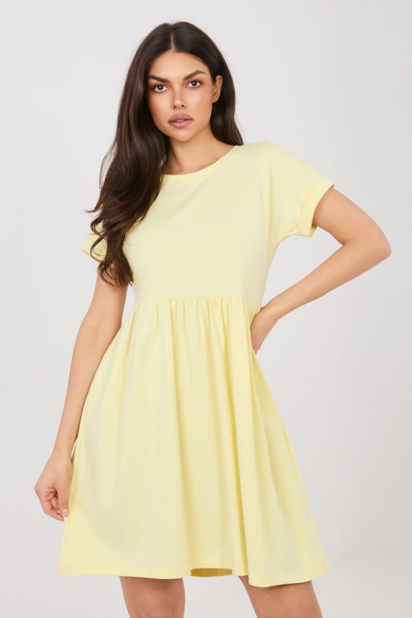 Yellow Daydress in Day Dresses with Cotton and Spandex