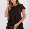 Brown Daydress in Day Dresses with Cotton and Spandex