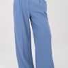 Blue Women's Pants in Pants, Trousers, Shorts with Spandex and Polyester