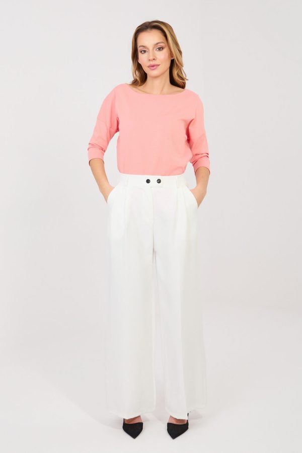 Beige Women Trousers in Pants, Trousers, Shorts with Spandex and Polyester