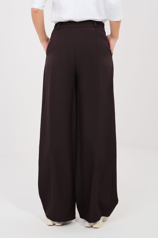 Brown Women Trousers in Pants, Trousers, Shorts with Spandex and Polyester