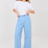 Blue Women's Pants in Pants, Trousers, Shorts with Spandex and Polyester