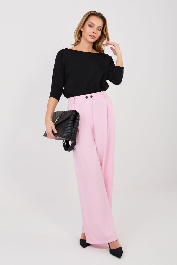 Pink Women's Pants in Pants, Trousers, Shorts with Spandex and Polyester
