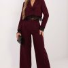 1117800 Red Women Trousers in Pants, Trousers, Shorts with Spandex and Polyester