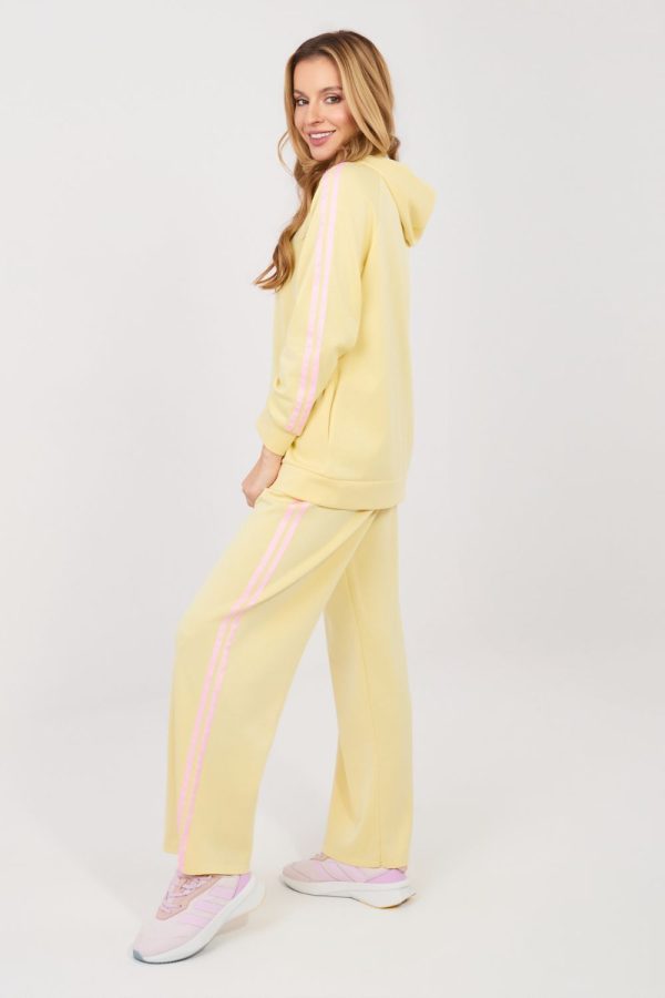 Yellow Set in Pants, Trousers, Shorts with Spandex, Polyester and Viscose