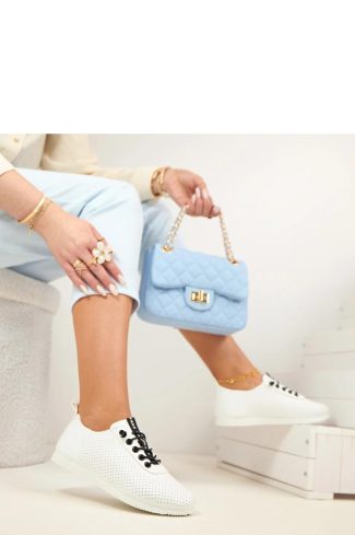1117832 White Sneakers..Fabric, Footbed and Sole Height