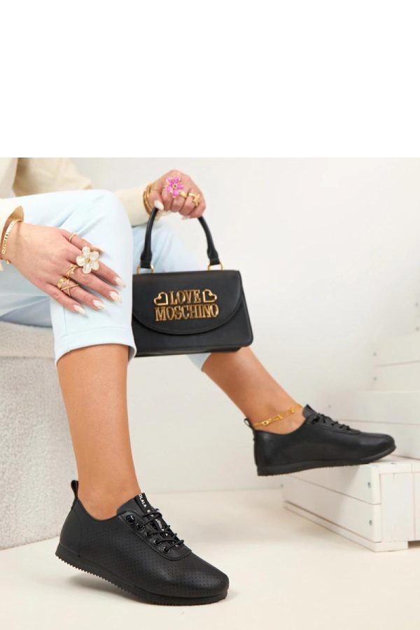 Black Sneakers in Women`s Athletic Shoes, Trainers, Sneakers with Fabric, Footbed and Sole Height