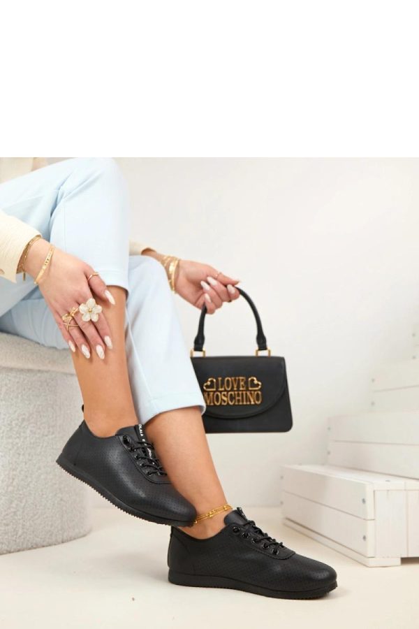 Black Sneakers in Women`s Athletic Shoes, Trainers, Sneakers with Fabric, Footbed and Sole Height
