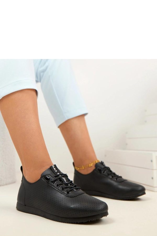 Black Sneakers in Women`s Athletic Shoes, Trainers, Sneakers with Fabric, Footbed and Sole Height
