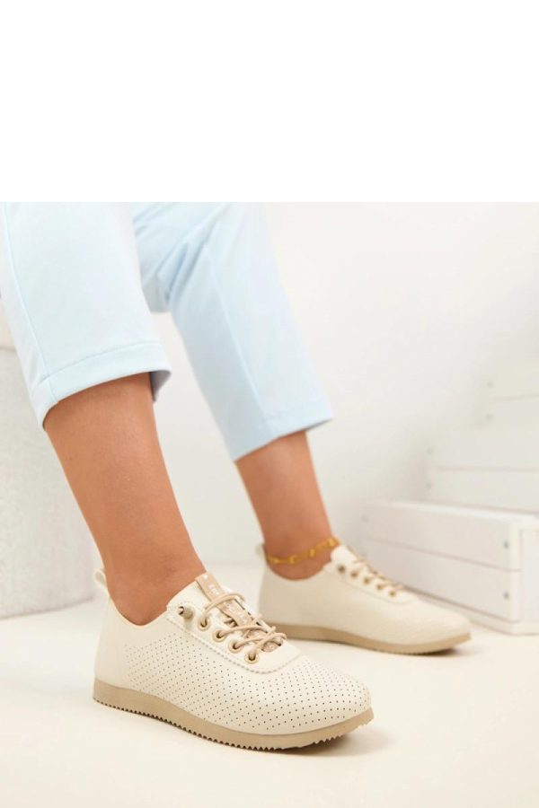 Beige Sneakers.Fabric, Footbed and Sole Height