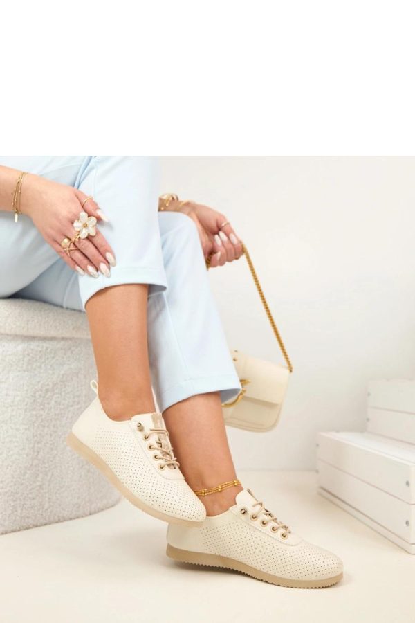 Beige Sneakers.Fabric, Footbed and Sole Height