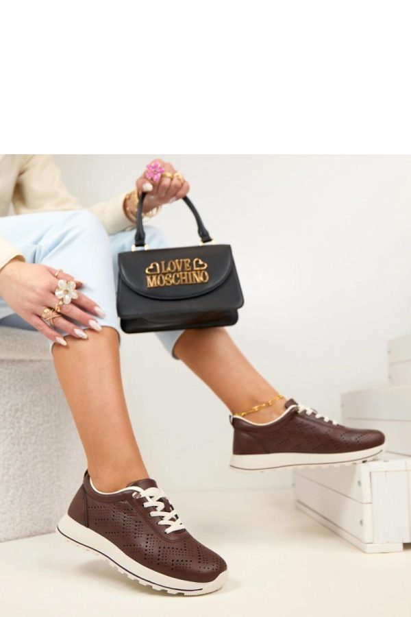 Brown Sport Shoes in Women`s Athletic Shoes, Trainers, Sneakers with Fabric, Footbed and Sole Height
