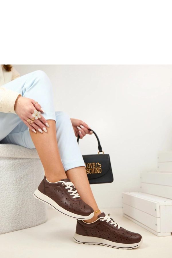 Brown Sport Shoes in Women`s Athletic Shoes, Trainers, Sneakers with Fabric, Footbed and Sole Height